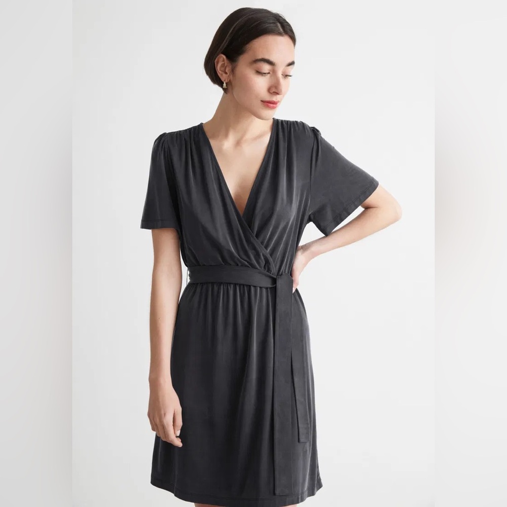 & Other Stories Belted Wrap Dress size S EUC